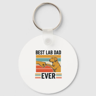 Beste Lab Vader Ooit Labrador Vintage T-Shirt Ontw Sleutelhanger