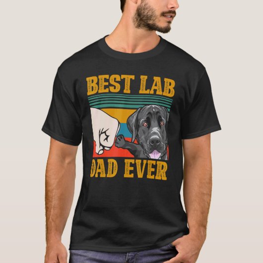 Beste Lab Vader Ooit Zwarte Labrador Retriever Vad T-shirt (Voorkant)