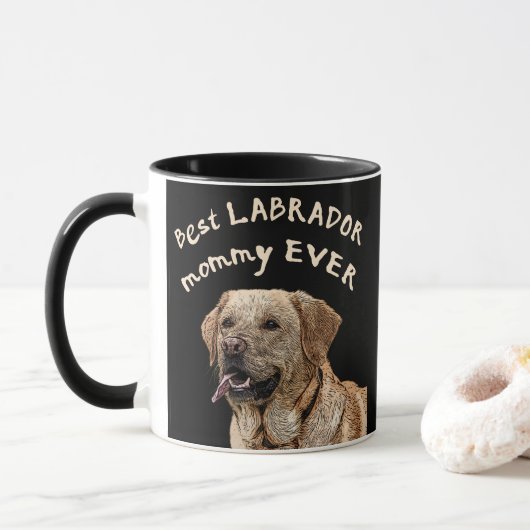 Beste labrador mama ooit mok (Met donut)