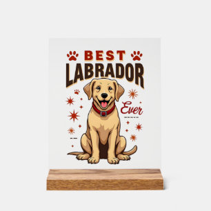 Beste Labrador-ouder ooit Vintage Labrador Retriev Acryl Bord