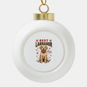 Beste Labrador-ouder ooit Vintage Labrador Retriev Keramische Bal Ornament