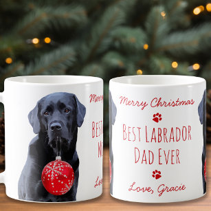 Beste Labrador papa ooit Kerst Schattige zwart lab Koffiemok