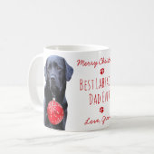 Beste Labrador papa ooit Kerst Schattige zwart lab Koffiemok (Voorkant links)