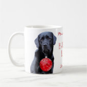 Beste Labrador papa ooit Kerst Schattige zwart lab Koffiemok (Links)