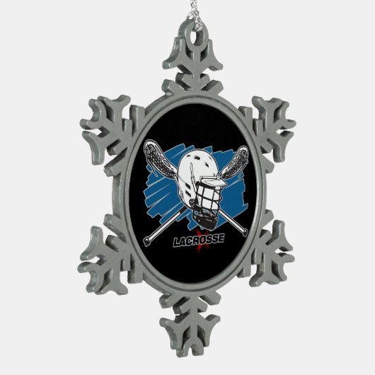 Beste lacrosse tin sneeuwvlok ornament (Links)