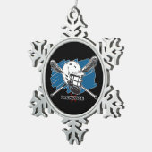 Beste lacrosse tin sneeuwvlok ornament (Rechts)