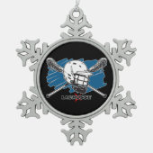 Beste lacrosse tin sneeuwvlok ornament (Voorkant)