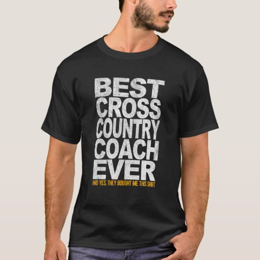 Beste landoverschrijdende coach altijd loopcoach t-shirt (Voorkant)