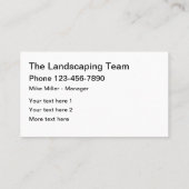 Beste landschapsontwerp voor thuisgebruik visitekaartje (Achterkant)