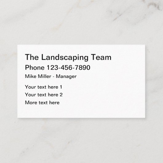 Beste landschapsontwerp voor thuisgebruik visitekaartje (Achterkant)