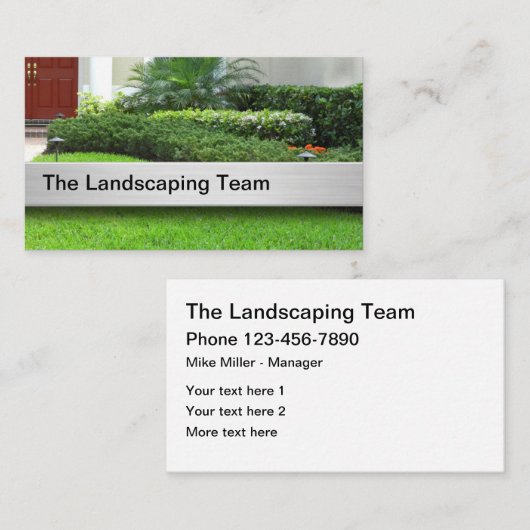 Beste landschapsontwerp voor thuisgebruik visitekaartje (Voorkant / Achterkant)