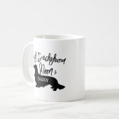 Beste Lange Haar Dachshund Hond Mam Gift Koffiemok (Voorkant links)