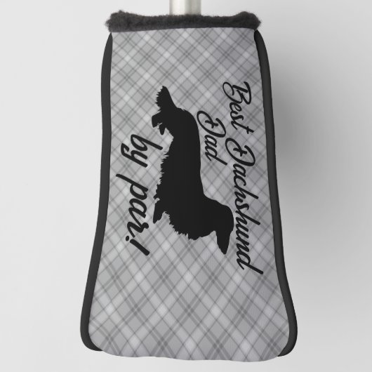 Beste lange teckel papa van Par Putter Head Hoesje Golfheadcover (Draai 90)