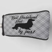 Beste lange teckel papa van Par Putter Head Hoesje Golfheadcover (Voorkant)