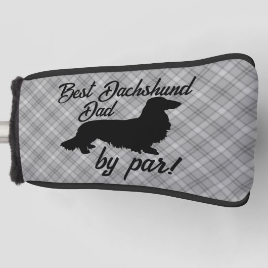 Beste lange teckel papa van Par Putter Head Hoesje Golfheadcover (Voorkant)