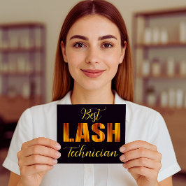 Beste Lash Tech Bold Gold Zwart Minimalistisch Ont Vierkante Visitekaartje