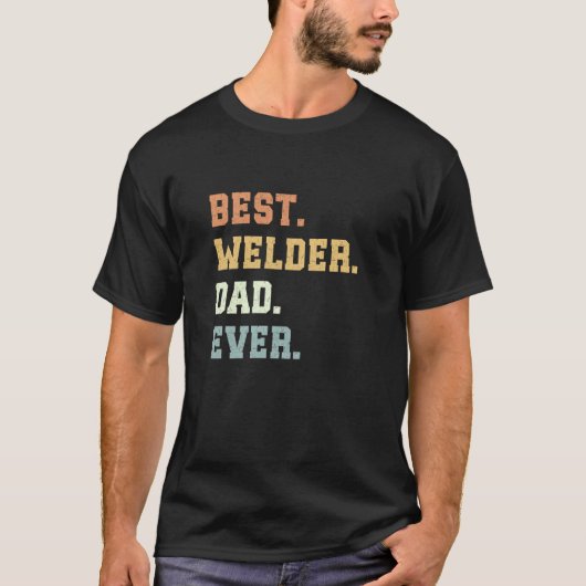 Beste lasser vader ooit Vaderdag grappig lassen T-shirt (Voorkant)