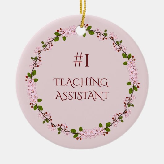 Beste leerassistent keramisch ornament (Voorkant)