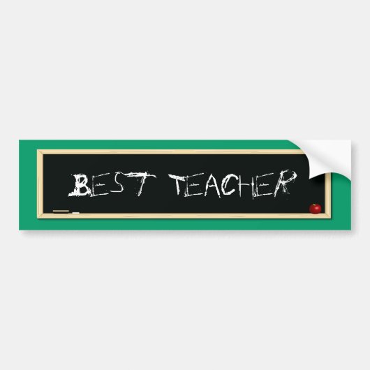 Beste leerkracht Blackboard Bumpersticker (Voorkant)
