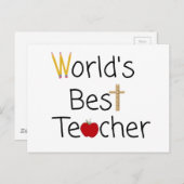 Beste leerlingenschoolvoorraad ter wereld briefkaart (Voorkant / Achterkant)