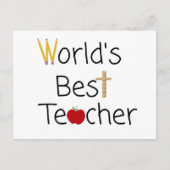 Beste leerlingenschoolvoorraad ter wereld briefkaart (Voorkant)