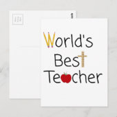 Beste leerlingenschoolvoorraad ter wereld briefkaart (Voorkant / Achterkant)