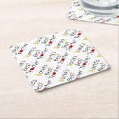 Beste leerlingenschoolvoorraad ter wereld kartonnen onderzetters (Schuin)