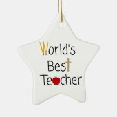 Beste leerlingenschoolvoorraad ter wereld keramisch ornament (Rechts)