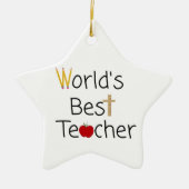 Beste leerlingenschoolvoorraad ter wereld keramisch ornament (Voorkant)