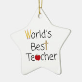 Beste leerlingenschoolvoorraad ter wereld keramisch ornament (Links)