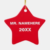 Beste leerlingenschoolvoorraad ter wereld keramisch ornament (Achterkant)