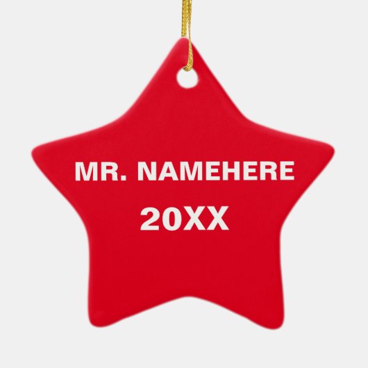 Beste leerlingenschoolvoorraad ter wereld keramisch ornament (Achterkant)