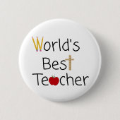 Beste leerlingenschoolvoorraad ter wereld ronde button 5,7 cm (Voorkant)