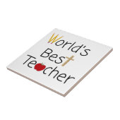 Beste leerlingenschoolvoorraad ter wereld tegeltje (Zijkant)