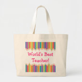 Beste leerpotloodtips ter wereld grote tote bag (Voorkant)