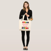 Beste leerpotloodtips ter wereld grote tote bag (Voorkant (model))