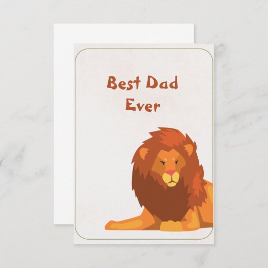 Beste leeuw papa ooit | Vaderdagkaart (Voorkant / Achterkant)