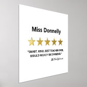 Beste leraar 5 Star-Review Folie Afdrukken (Laagn)