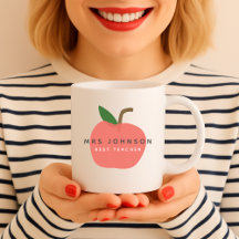 Beste leraar | Apple Cute Fun Modern Name Scandi