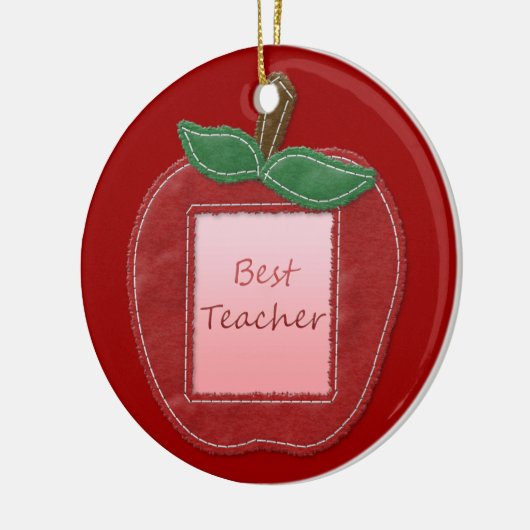 Beste leraar Apple Keramisch Ornament (Links)