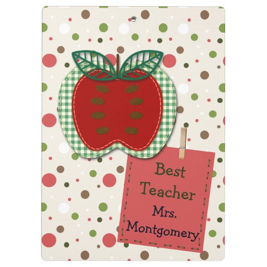 Beste leraar Apple op maat Klembord (Achterkant)
