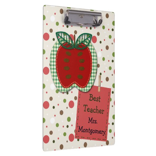 Beste leraar Apple op maat Klembord (Rechts)