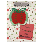 Beste leraar Apple op maat Klembord (Voorkant)