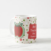 Beste leraar Apple op maat Koffiemok (Voorkant links)