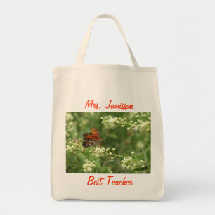 Beste leraar, appreciatie, dank je, Butterfly Tote Bag