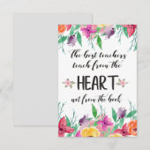 Beste leraar Appreciezer citaat Dank je cadeau (Voorkant / Achterkant)