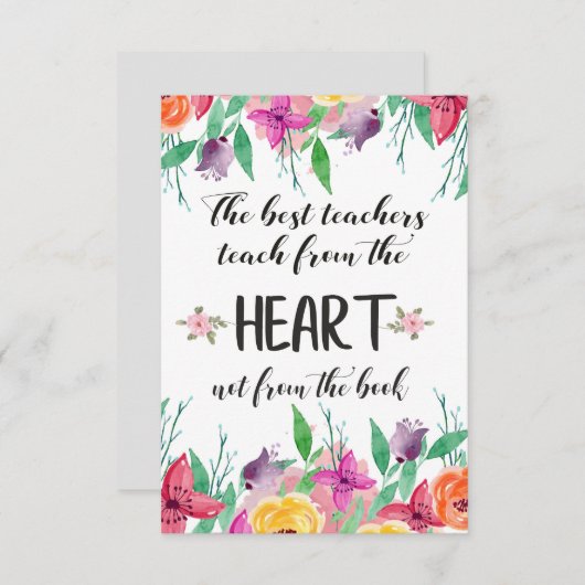 Beste leraar Appreciezer citaat Dank je cadeau (Voorkant / Achterkant)