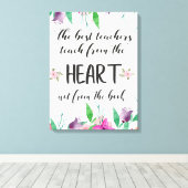 Beste leraar Appreciezer citaat Dank je cadeau Canvas Afdruk (Insitu (Houten vloer))