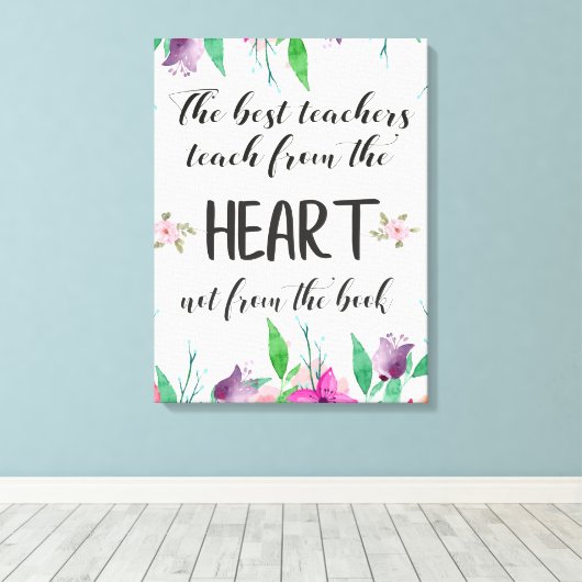 Beste leraar Appreciezer citaat Dank je cadeau Canvas Afdruk (Insitu (Houten vloer))