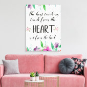 Beste leraar Appreciezer citaat Dank je cadeau Canvas Afdruk (Insitu (Woonkamer))
